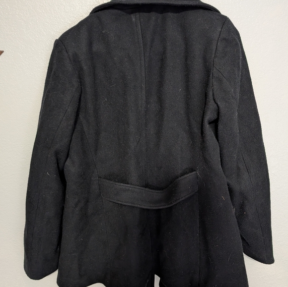 Women's Peacoat, size medium, black - Picture 3 of 3